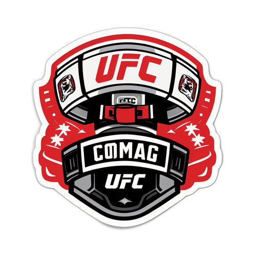 UFC Gürtel Sticker mit MMA-Elementen