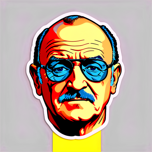 Samolepka s legendární postavou Gene Hackmana v pop art stylu