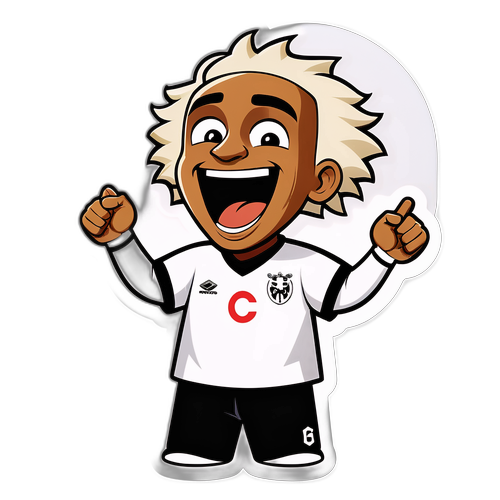 Mascote animado do Corinthians torcendo