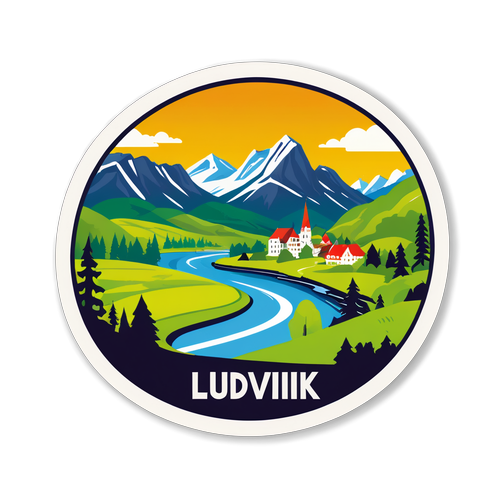 Sticker av Ludvika landskap med natur och kultur