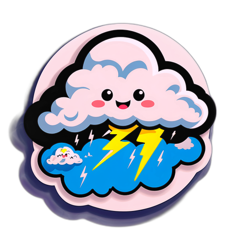 बिजली भरे बादलों का मजेदार दृश्य