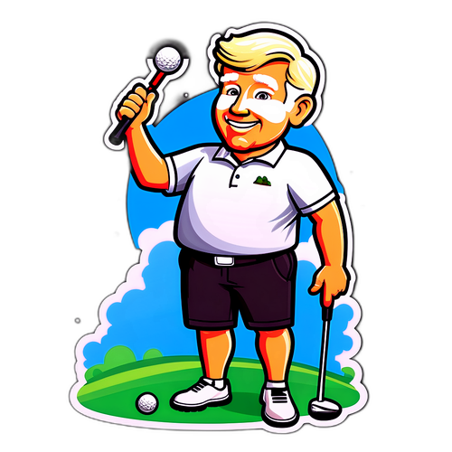 A Fun Cartoon-style Illustration of John Daly II