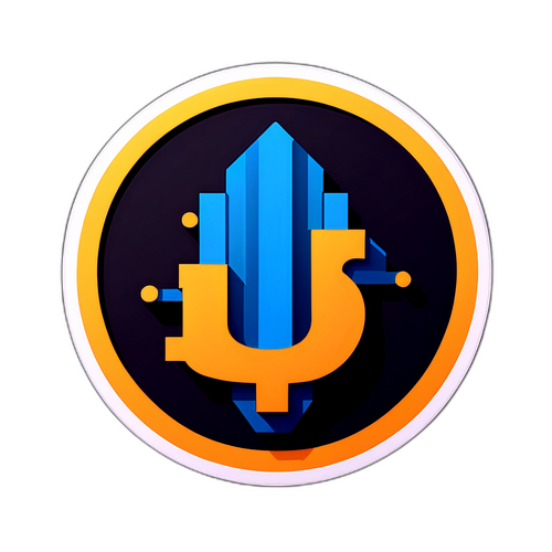 비트코인 투자 그래프 디자인 스티커