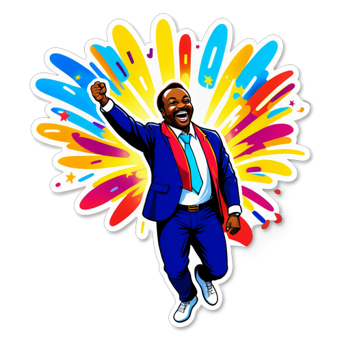 Ali Bongo Akipongeza Katika Umati