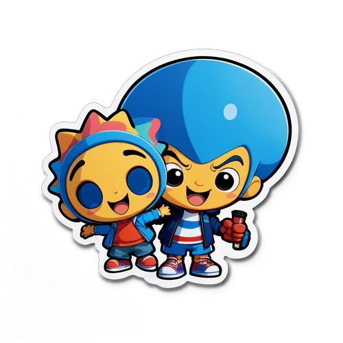 Personajes divertidos en estilo caricatura