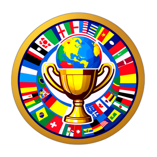 Stiker Menyambut Pelbagai Budaya dalam Piala Emas