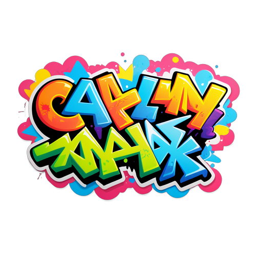 Max kifejezés színes graffiti stílusban