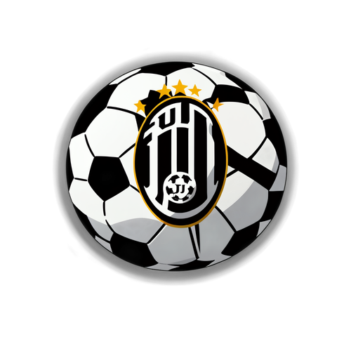 Sticker ya Juventus na Mpira wa Miguu