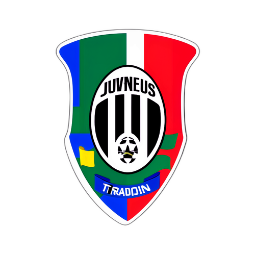 Juventus-Logo mit italienischer Flagge
