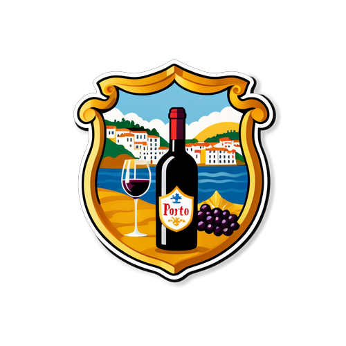 Descubra o Design Icônico do Logo do Porto: Uma Celebração da Cultura Portuguesa Através do Vinho e do Mar!