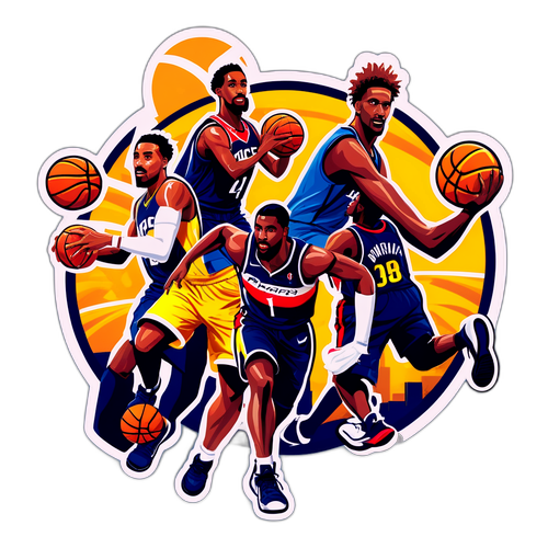 Equipo de baloncesto en acción