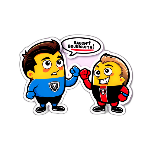 Sticker Kartun Penuh Selera Persaingan Brighton dan Bournemouth