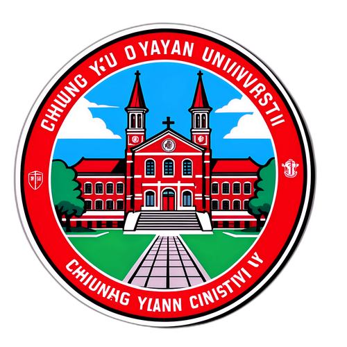 中原基督教大學標誌貼紙設計
