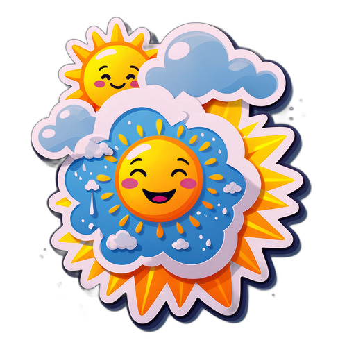 Stiker Cuaca Ceria