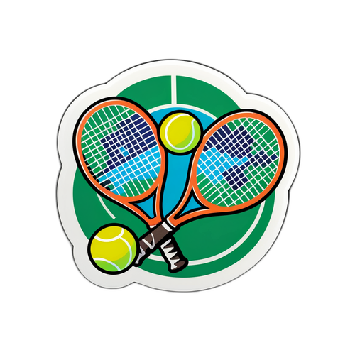Adesivo Ispirato al Tennis