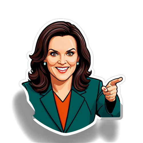 Gretchen Whitmer: Michigan's Voice of Change in a Bold New Sticker Design!