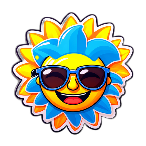Sticker Sole Divertente