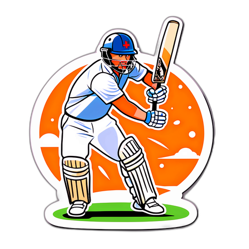 क्रिकेट थीम वाला स्टिकर