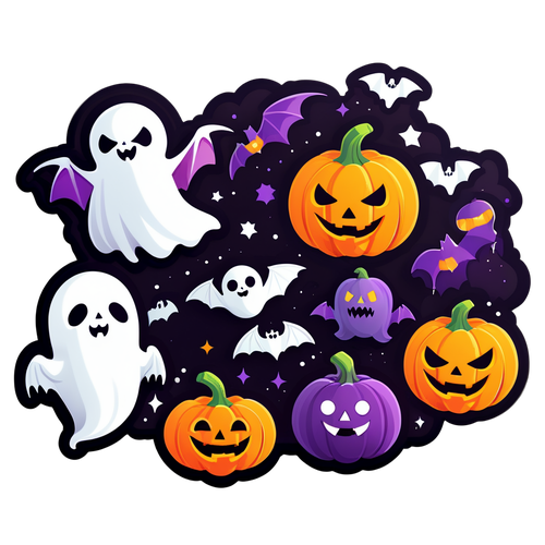 Khám Phá Thiết Kế Halloween Dễ Thương Rùng Rợn: Bí Ngô Cười, Ma Vui Nhộn và Dơi Thú Vị!