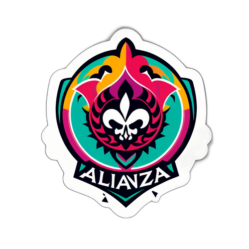 Diseño vibrante con el logo de Alianza