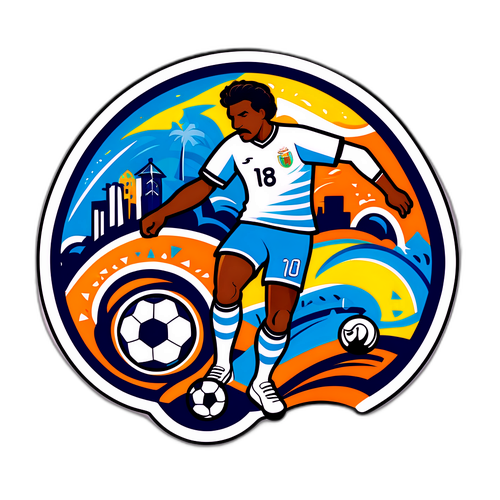 Sticker ya Mpira wa Miguu wa Antofagasta na Santiago