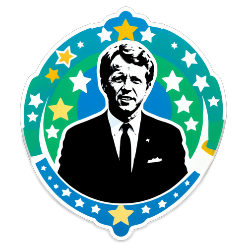 Shocking Tribute: Robert Kennedy's Silhouette Embraced by Peace and Stars!