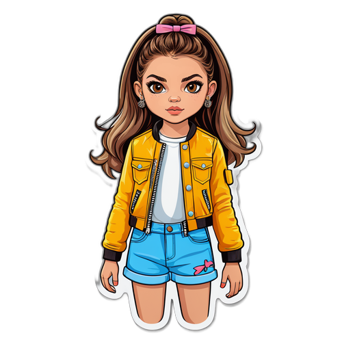 Návrh samolepky inspirovaný módními outfity Thylane Blondeau