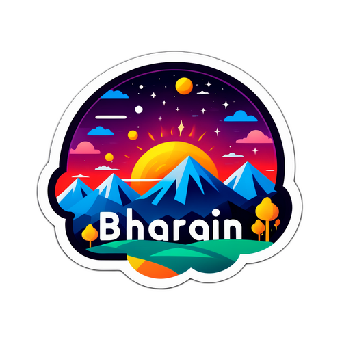 Sticker Kontemporari 'Bharian'