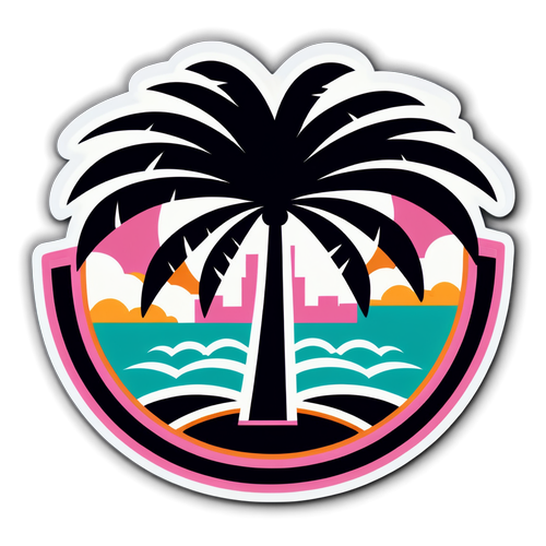 Hali ya Miami Inafika: Sticker Maridadi wa Palm Tree na Alama za Inter Miami!