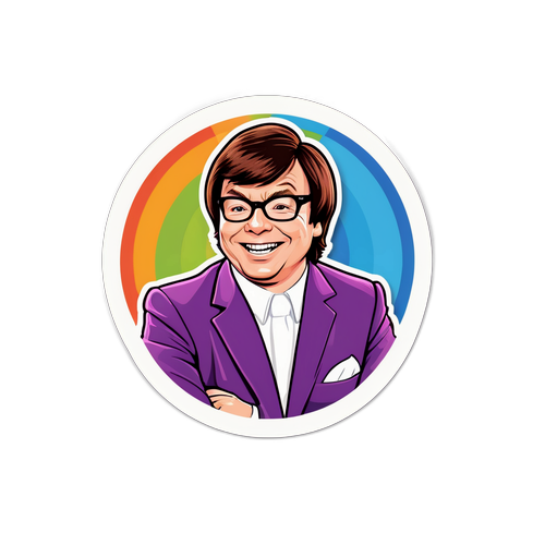 Whimsical Austin Powers Sticker