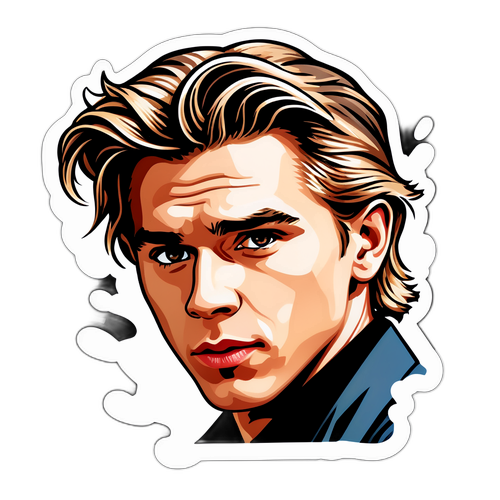 Sticker mit Austin Butler in einer coolen Filmszene