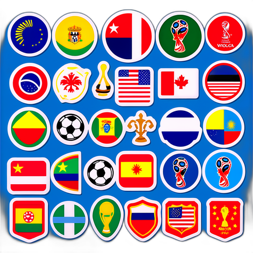 สติ๊กเกอร์ที่มีสัญลักษณ์ฟุตบอลโลก
