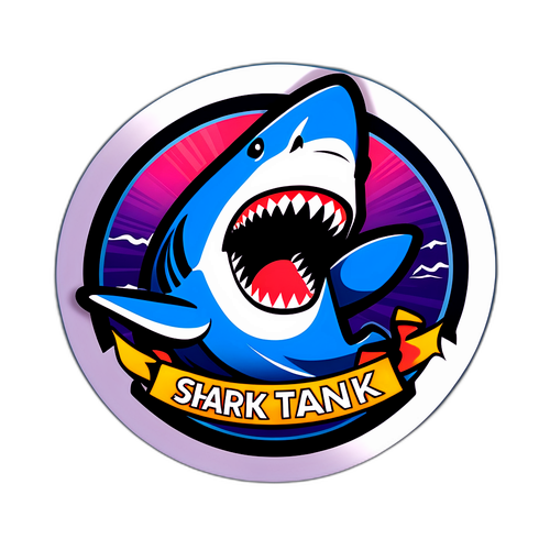 Aufkleber-Design für Pitch-Meeting im "Shark Tank"