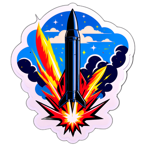Missielontploffing Sticker