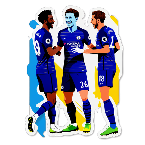 Sticker ya Timu ya Chelsea na Brighton