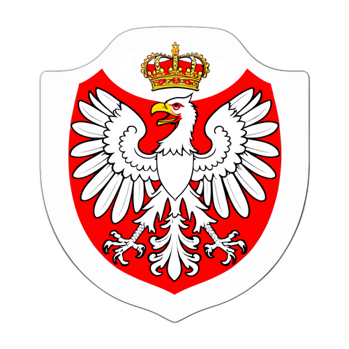 Vibrantní nálepka polského státního znaku