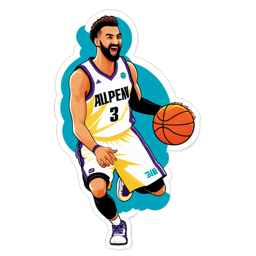 Alperen Şengün ile Sahanın Enerjisi! Basketbol Tutkunuza Renk Katacak Sticker Tasarımı