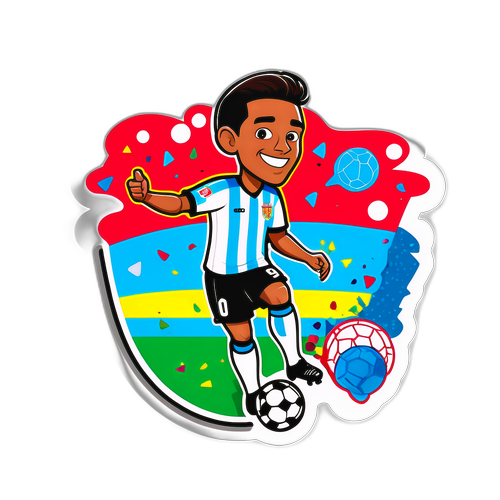 Stiker Kartun Pemain Sepak Bola Granada FC