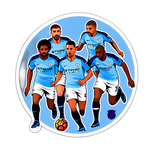 Sticker ya Kusherehekea Mafanikio ya Manchester City