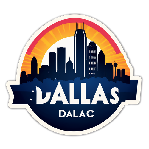 Silhouette de Dallas la apus