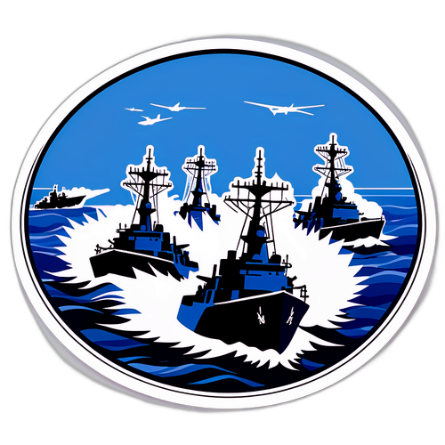 Navy Ships in Classic Sea Battle