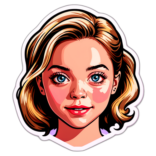 Sydney Sweeney'in Duygusal Yüz İfadesi Sticker'ı