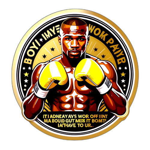 Bold Floyd Mayweather Motivational Sticker