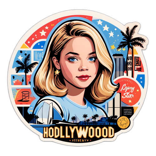 Stylizovaný portrét Sydney Sweeney