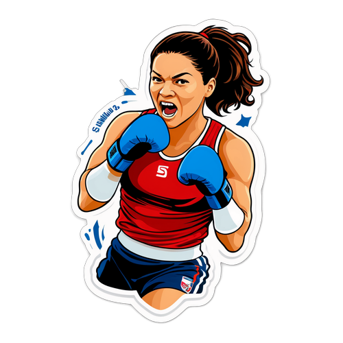 Sportlicher Sticker mit Simone Ballack