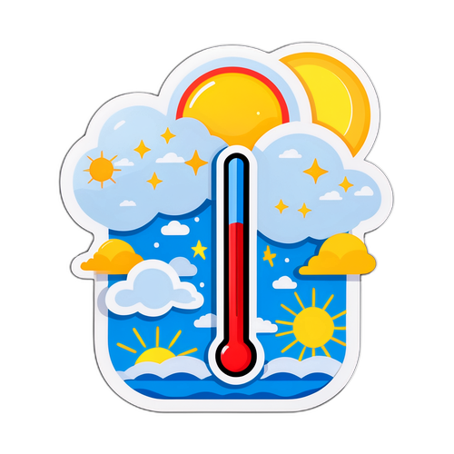 新竹天氣對比貼紙