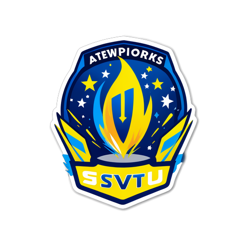 Deel van een Sticker met STVV en Antwerp