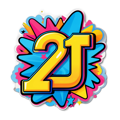 ポップアートスタイルの21のステッカー