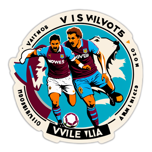 Sticker Retro Wolves vs Aston Villa