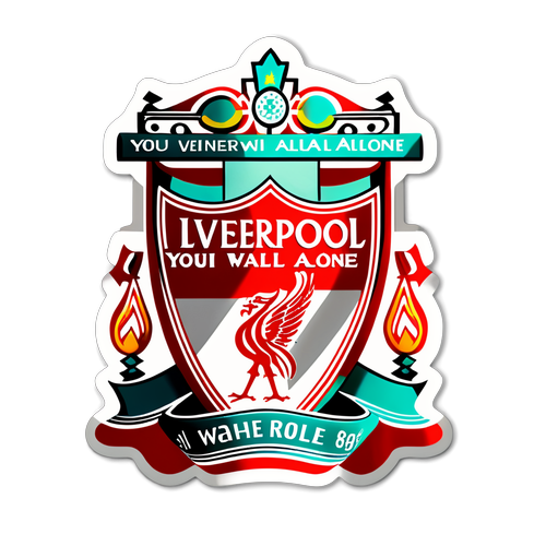 Liverpool Logo Sticker met 'You'll Never Walk Alone!'